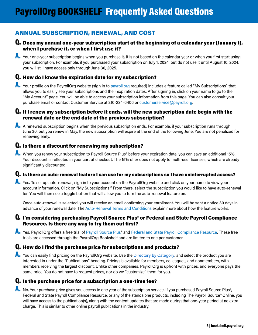 FAQs page 5