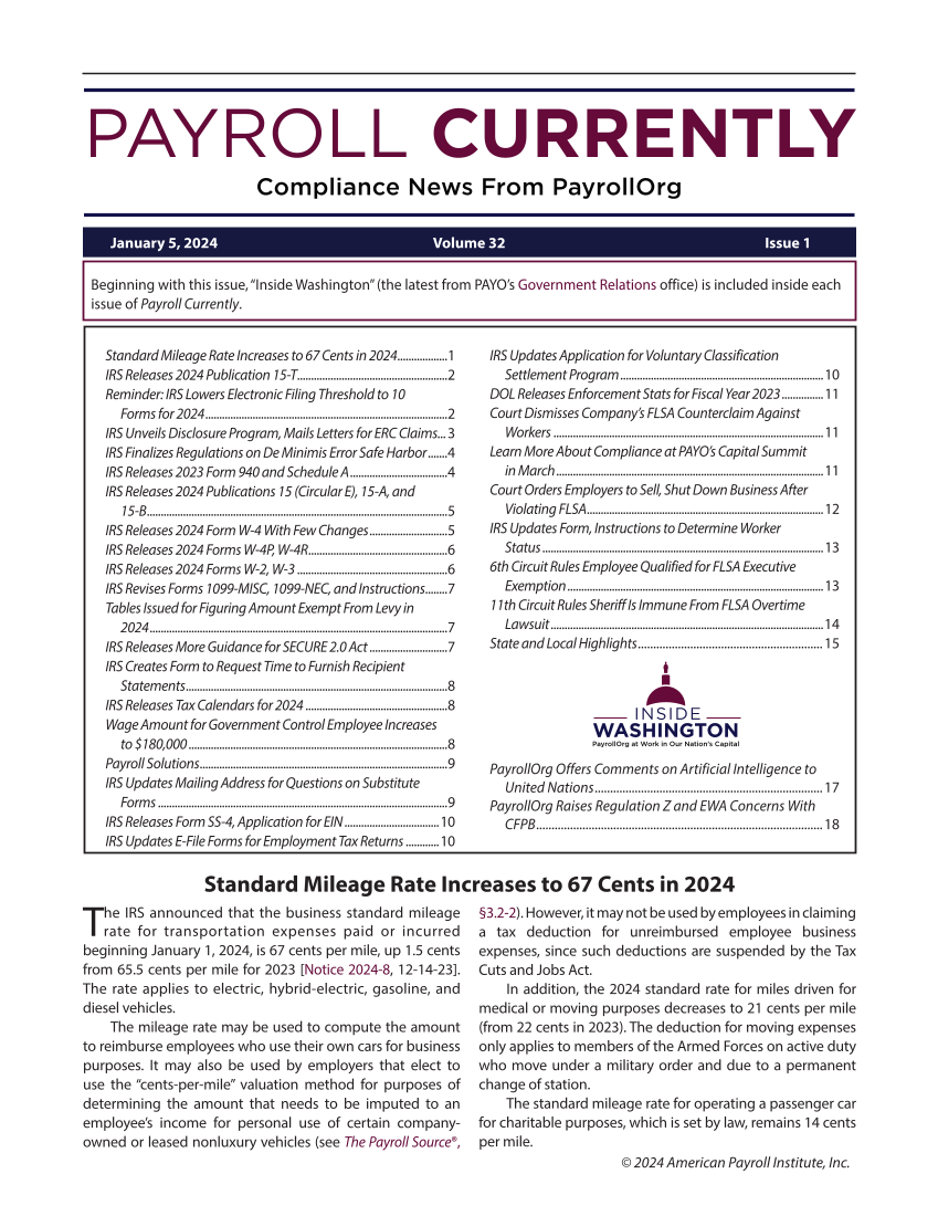 Payroll Currently Issue 1 January 5 2024 Page 1   1 