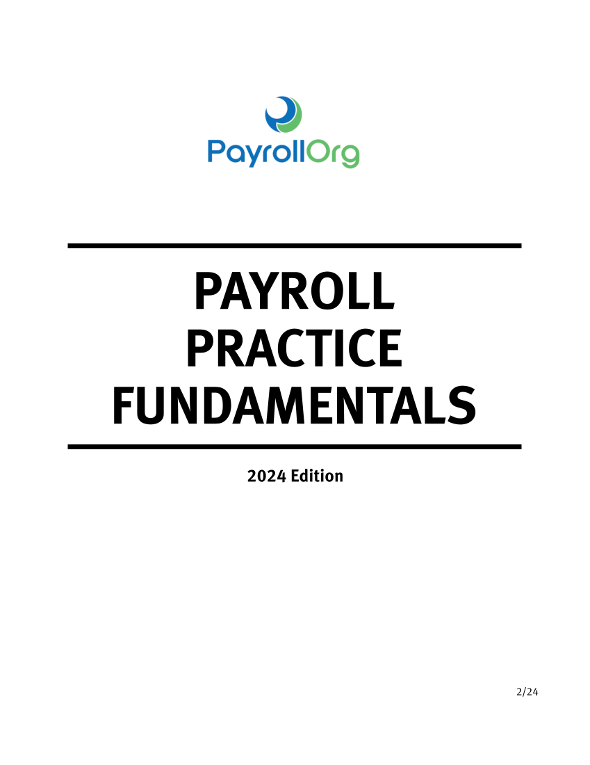 Payroll Practice Fundamentals page 1